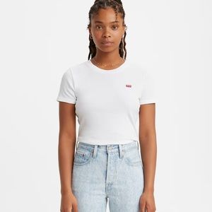 Levi’s Ribbed White T Shirt